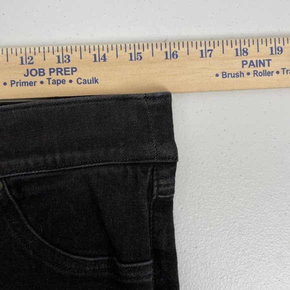 Spanx Jegging Women's Size Large Black Distressed Raw Hem Performance Stretch - Picture 9 of 13